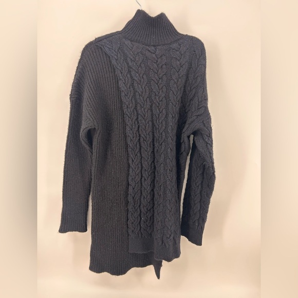 Stella McCartney asymmetric wrap knit sweater tunic blue sparkle black 44 US 8 - Picture 4 of 10